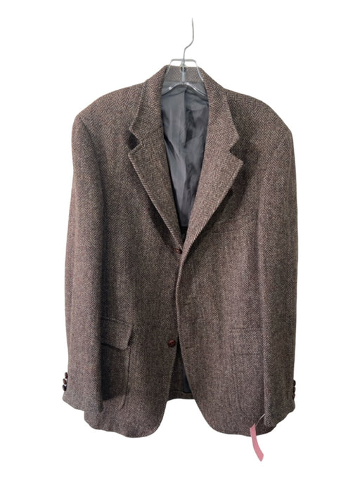 Harris Tweed Tan Wool Solid 3 button Men's Blazer Est 42
