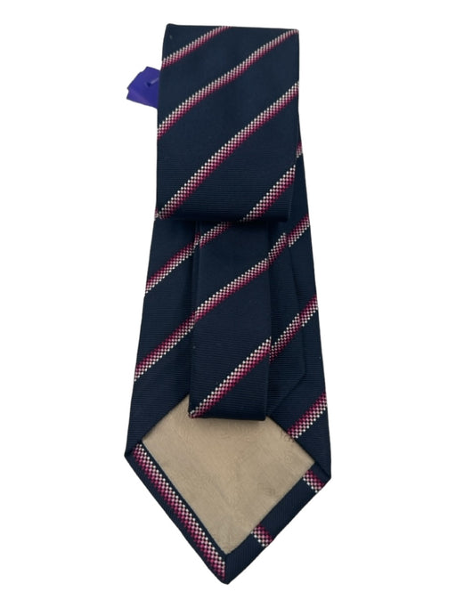 Paul Stuart Navy & Purple Silk Striped Men's Tie