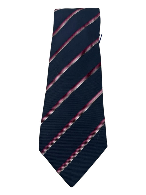 Paul Stuart Navy & Purple Silk Striped Men's Tie