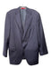 H Stockton Navy Wool Solid 2 Button Men's Blazer 42R