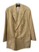 Edgar Pomeroy Beige & White Plaid Double Breasted Men's Blazer 46