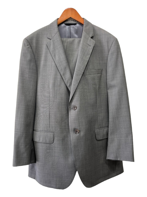 H Stockton Grey Wool 2 Button Men's Suit 44