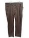 Robert Talbott Size 38 Brown Cotton Solid Zip Fly Men's Pants 38