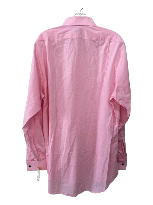 Sid Mashburn Size Est L Pink Cotton Solid French Cuff Men's Long Sleeve Shirt Est L