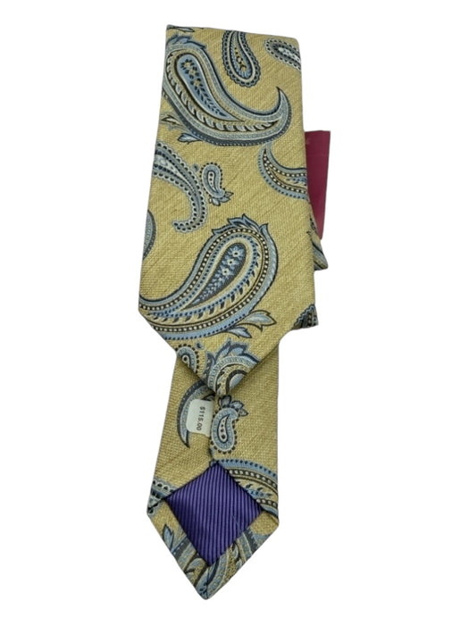 J.Z. Gallery Tan & Blue Silk Paisley Men's Ties