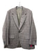 No Brand Gray & Red Cashmere Plaid 2 Button Men's Blazer Est 42