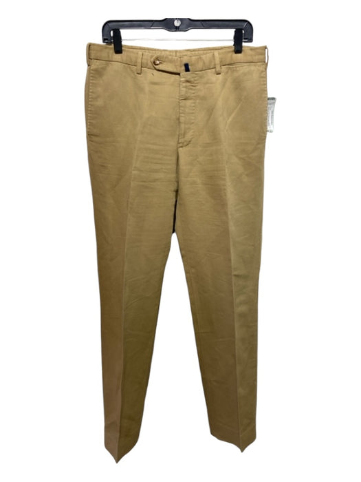 Incotex Size Est 34 Tan Cotton Blend Solid Khakis Men's Pants Est 34