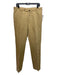 Incotex Size Est 34 Tan Cotton Blend Solid Khakis Men's Pants Est 34