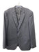 Pal Zileri Black Wool Blend Plaid 2 Button Men's Blazer 54