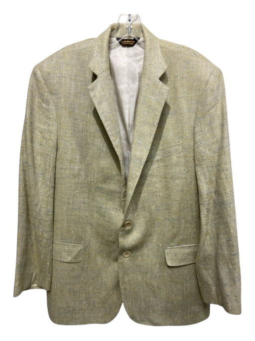 Southwick Light Beige Wool Blend Herringbone 2 Button Men's Blazer 44