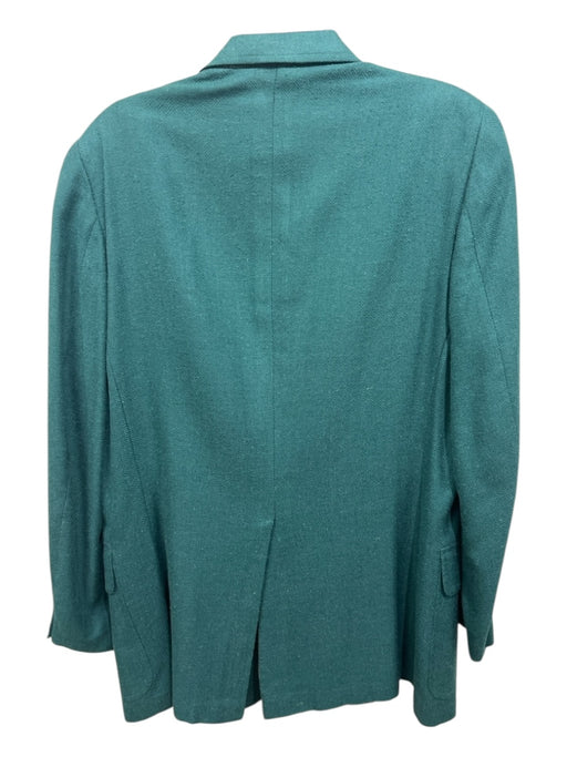 H Stockton Green Wool Blend Herringbone 2 Button Men's Blazer Est 42