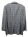 Hickey Freeman Blue Wool Blend Plaid 2 Button Men's Blazer 46L