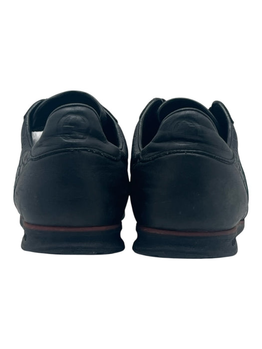 Gucci Shoe Size 8 AS IS Black Leather Solid Sneaker Men's Shoes 8