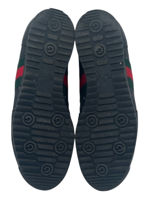 Gucci Shoe Size 8 AS IS Black Leather Solid Sneaker Men's Shoes 8