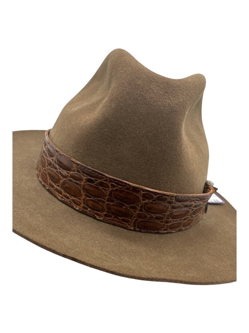 Christys Olive & Brown Felt Solid Fedora Men's Hat Olive & Brown