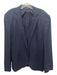 Saks Fifth Ave Blue & Black Cotton & Linen Houndstooth 2 Button Men's Blazer Blue & Black / 42R
