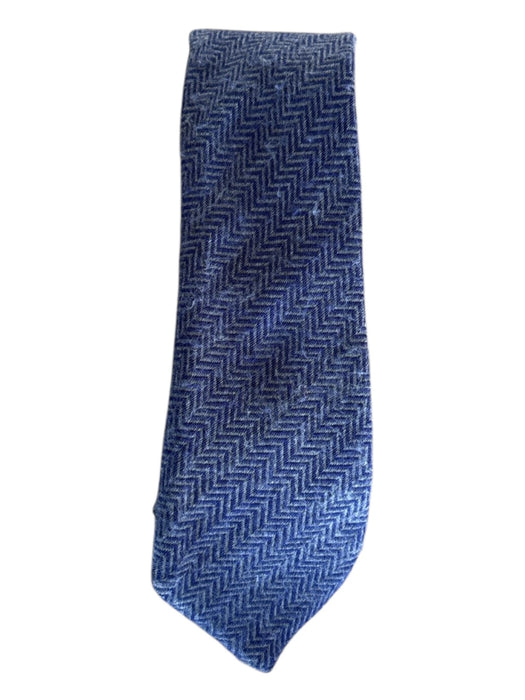 Jack Victor Gray & Purple Wool Blend Herringbone Men's Ties Gray & Purple