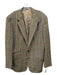 Edgar Pomeroy Tan & Purple Wool Blend Plaid notched 2 Button Men's Blazer Tan & Purple / Est 48