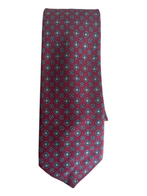 Brooks Brothers Red & Blue Silk Medallion Men's Ties Red & Blue