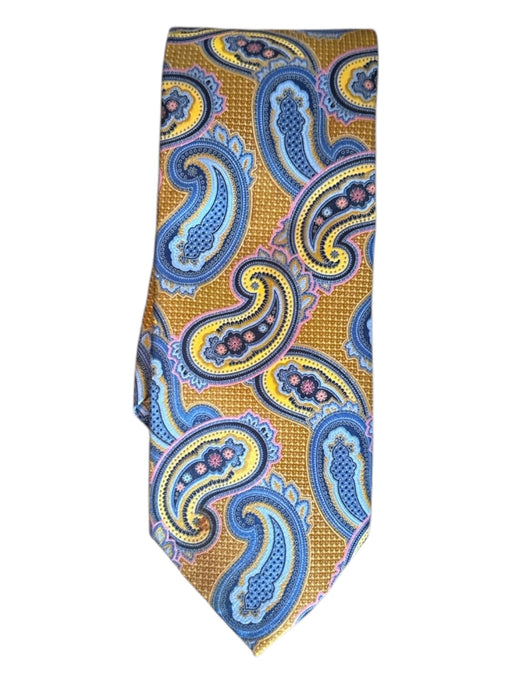 Ermenegildo Zegna Blue & Multi Silk Paisley & Dots Men's Ties Blue & Multi