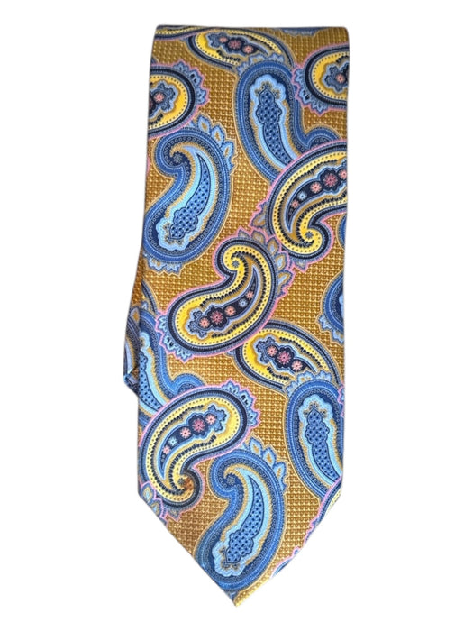 Ermenegildo Zegna Blue & Multi Silk Paisley & Dots Men's Ties Blue & Multi