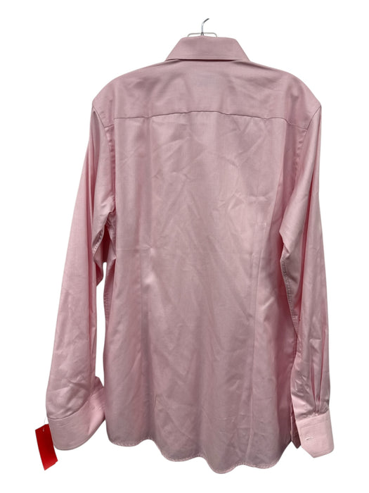 Eton Size 15.5 Pink Cotton Micro Button Up Men's Long Sleeve Shirt Pink / 15.5