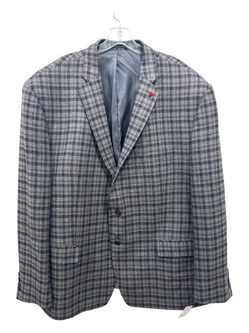 Tailor Red AS IS Gray, Black, Brown Wool Plaid 2 Button Men's Blazer Gray, Black, Brown / 52R