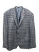 Tailor Red AS IS Gray, Black, Brown Wool Plaid 2 Button Men's Blazer Gray, Black, Brown / 52R