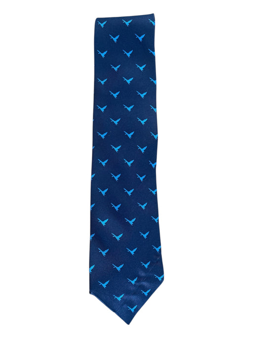 Paul Stuart Blue Silk Birds Men's Tie Blue
