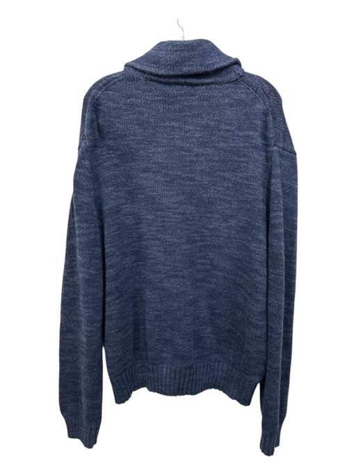 Polo Size XXL Blue Cotton Solid Button Up Cardigan Men's Sweater Blue / XXL