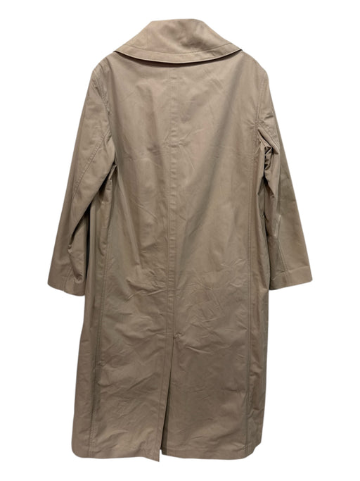 Club Monaco Size M Tan Cotton Blend Lapels Button Up Midi Trench Coat Tan / M