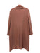 Club Monaco Size XL Mauve Brown Wool Blend Lapels Button Front Midi Coat Mauve Brown / XL