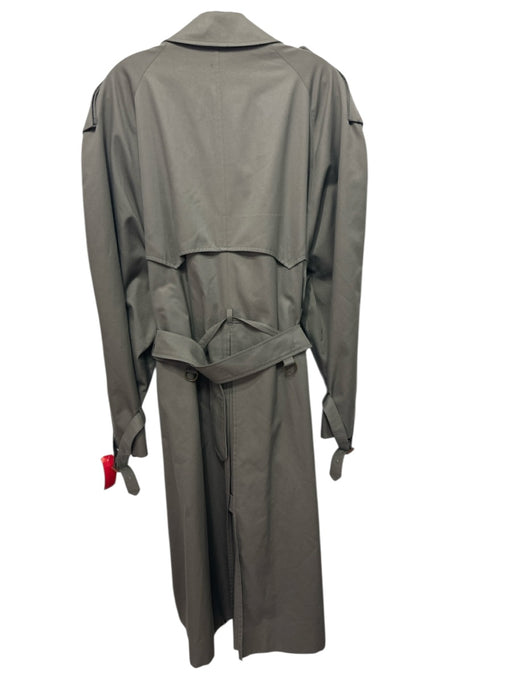 Aquascutum Size 42 Dark beige Cotton Solid Overcoat Men's Jacket Dark beige / 42