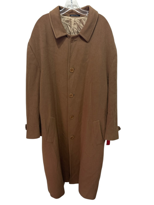 Boyd Size Est 44 Tan Camel Hair Solid Overcoat Men's Jacket Tan / Est 44