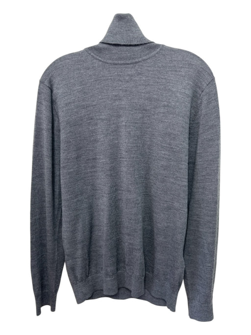 Reiss Size L Gray Wool Solid Turtleneck Men's Sweater Gray / L