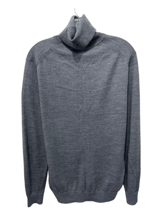 Reiss Size L Gray Wool Solid Turtleneck Men's Sweater Gray / L
