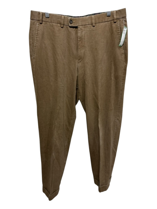 Hiltl Size 36 Brown Solid Zip Fly Men's Pants Brown / 36
