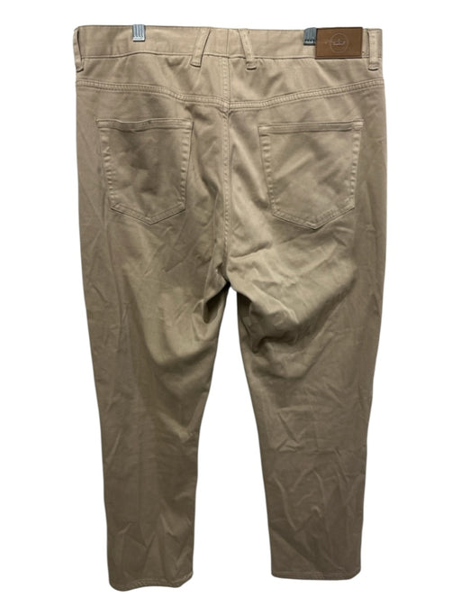 Peter Millar Size Est M Khaki Cotton Solid Zip Fly Men's Pants Khaki / Est M