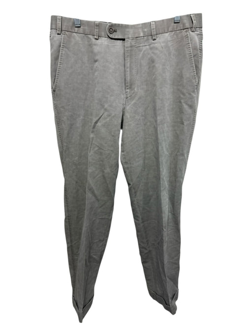 Hiltl Size Est XL Khaki Solid Zip Fly Men's Pants Khaki / Est XL