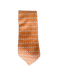 Hermes Orange & White Silk All Over Print Men's Tie Orange & White