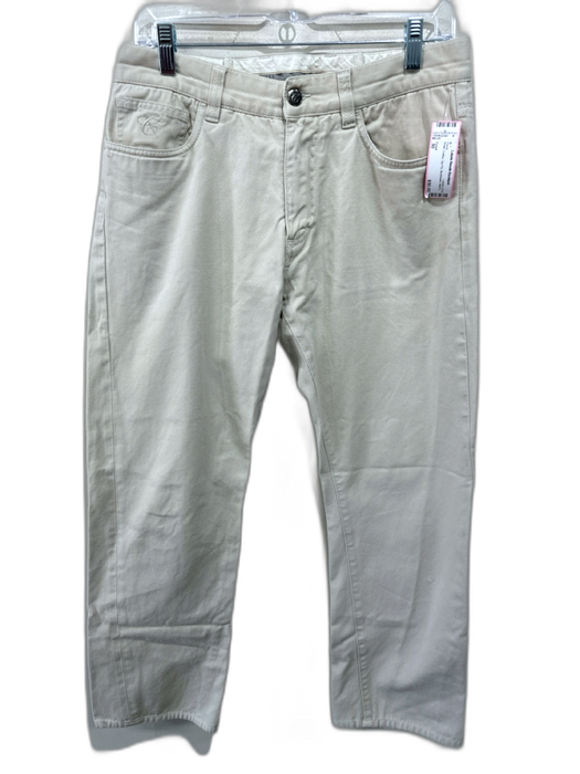 Canali Size 50 Khaki Cotton Zip Fly Men's Pants Khaki / 50