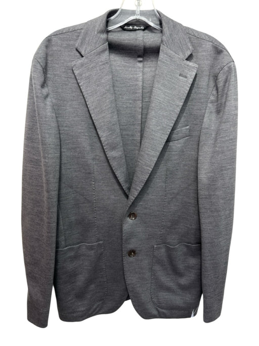 Saks Fifth Ave Gray Wool Solid 2 Button Men's Blazer Gray / M