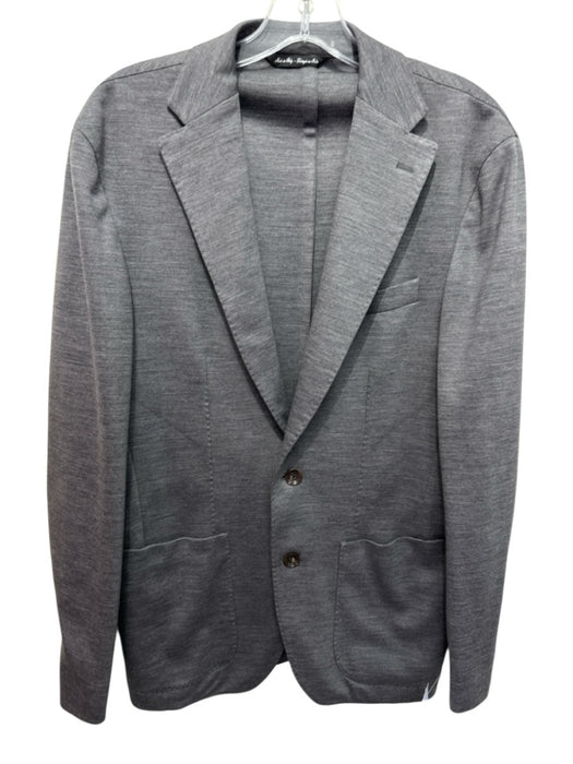 Saks Fifth Ave Gray Wool Solid 2 Button Men's Blazer Gray / M