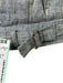 No Brand Gray & Beige Print Linen Stripe Side Tabs Double Breasted Men's Suit Gray & Beige Print / Est 42