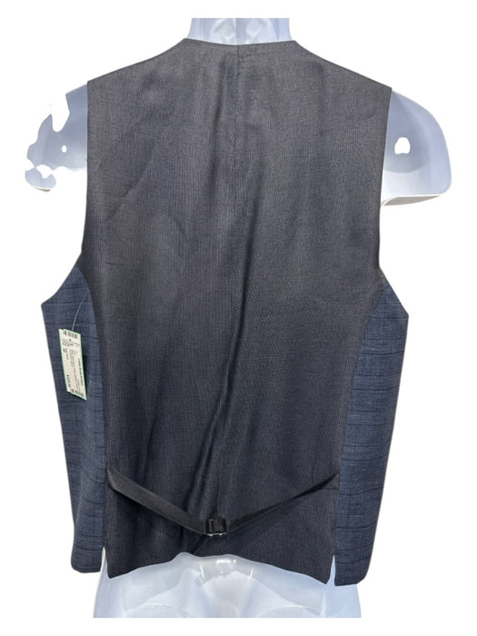 Hugo Boss Blue Wool Blend Plaid notched 3 Piece Men's Suit Blue / 40