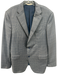 H Stockton Blue Wool Plaid 2 Button Men's Blazer Blue / 42R