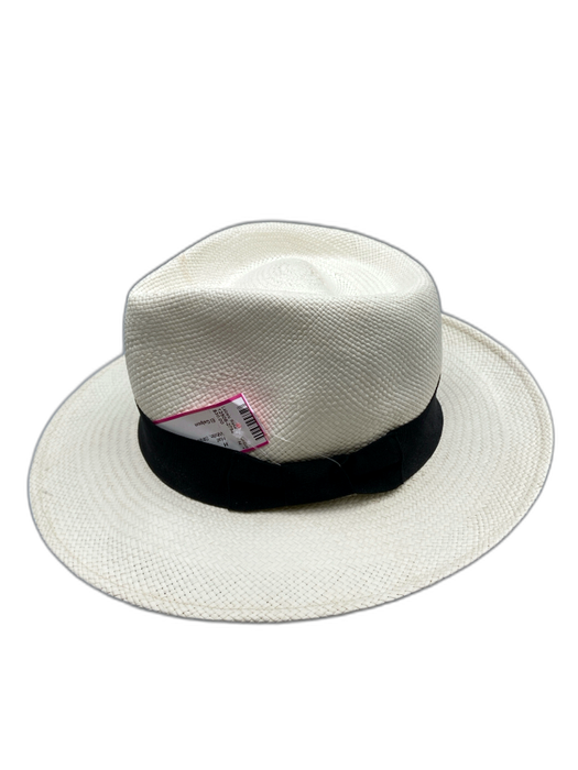 El Galpon White Straw Fedora Men's Hat White