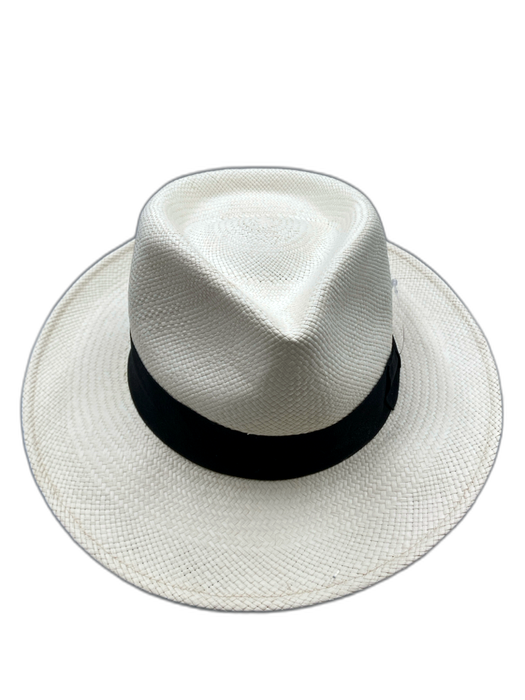 El Galpon White Straw Fedora Men's Hat White