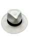El Galpon White Straw Fedora Men's Hat White