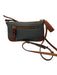 Dooney & Bourke Grey & Brown Leather Crossbody Goldtone Hardware Bag Grey & Brown